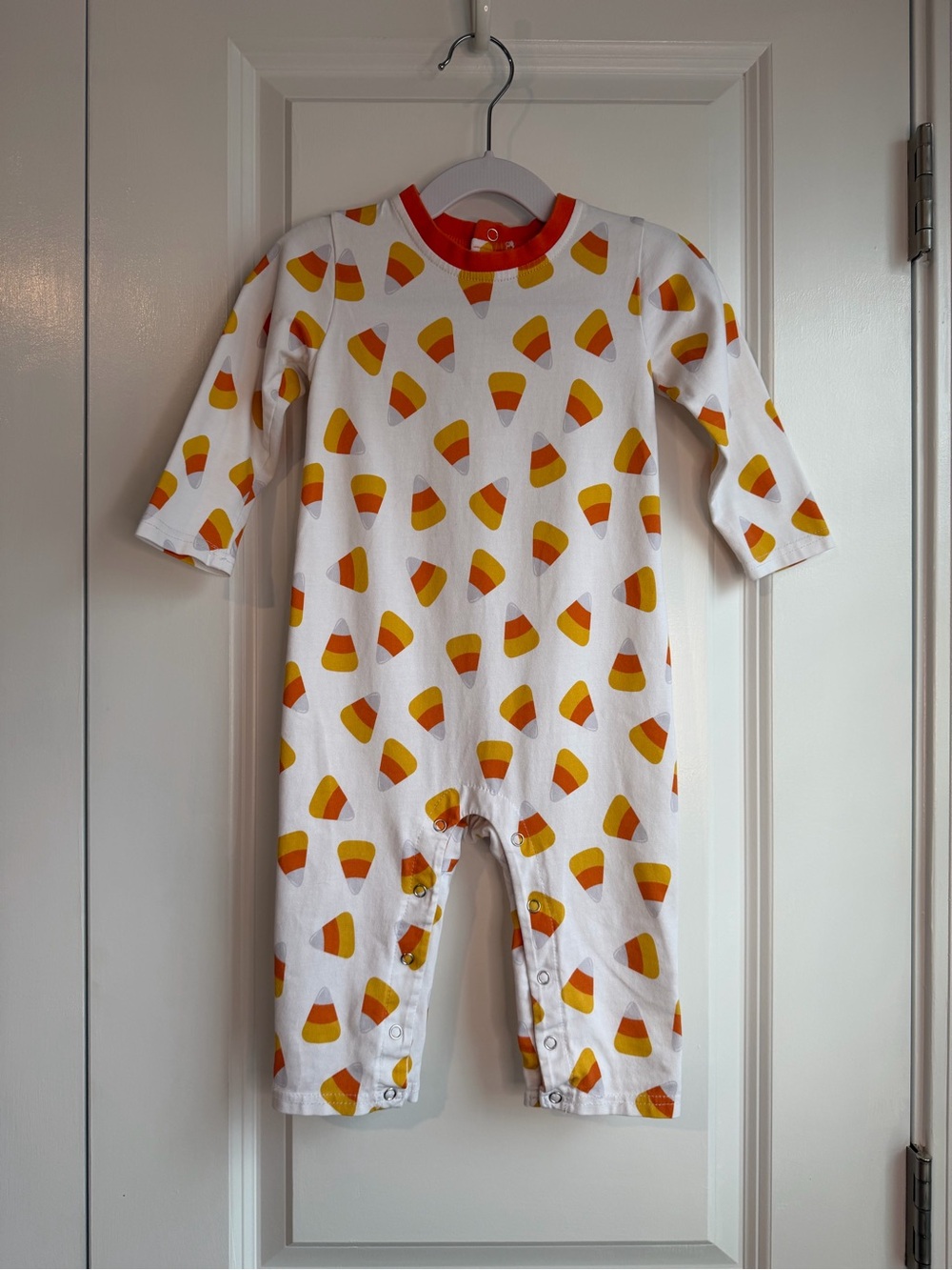 Stitchy Fish Kids Candy Corn Halloween Coverall Size 18 Months